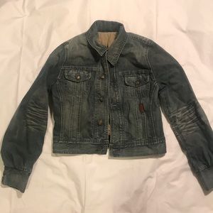 7 for all mankind distressed denim jacket